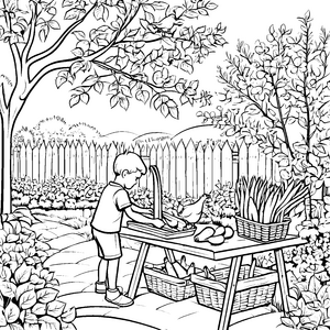 Leckere Pastinaken beim Ernten Malvorlage für kleine Gartenfreunde
