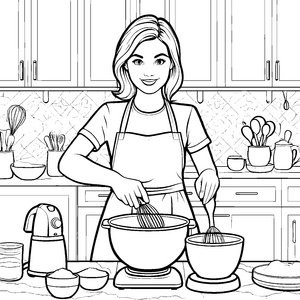 Küchezauber: Handmixer und Backspaß zum Ausmalen für Kinder