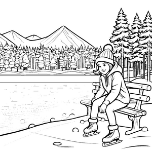 Schlittschuhlaufen am See: Ein gemütlicher Tag in der Bergwelt