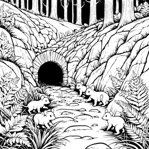 Nacktmullbabys im Wald: Ein Abenteuer durch das Laubwerk