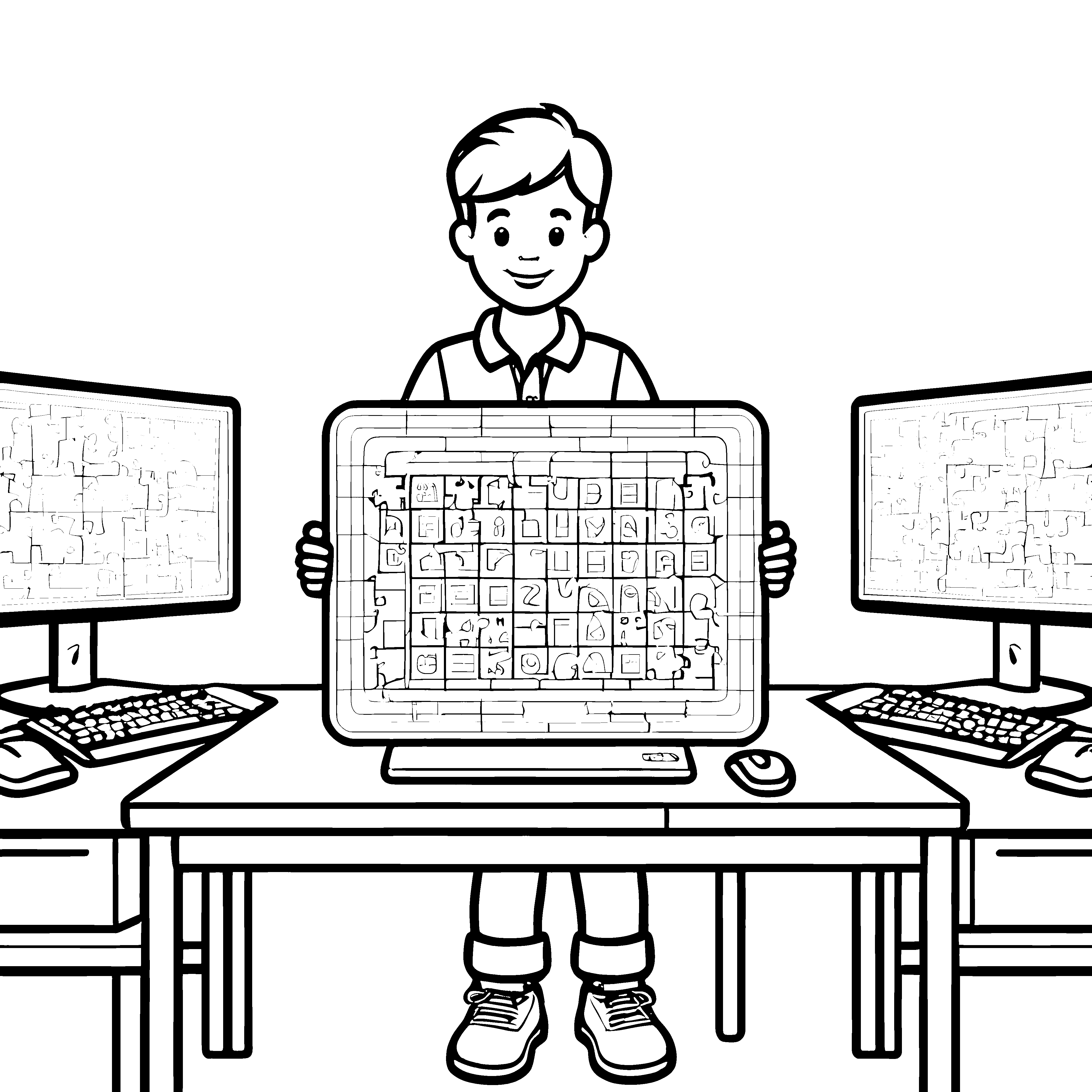 Der kleine Datenschützer analysiert die Daten auf dem Tablet