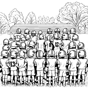 American Football Stars: Ein großes Mannschaftsspiel zum Ausmalen