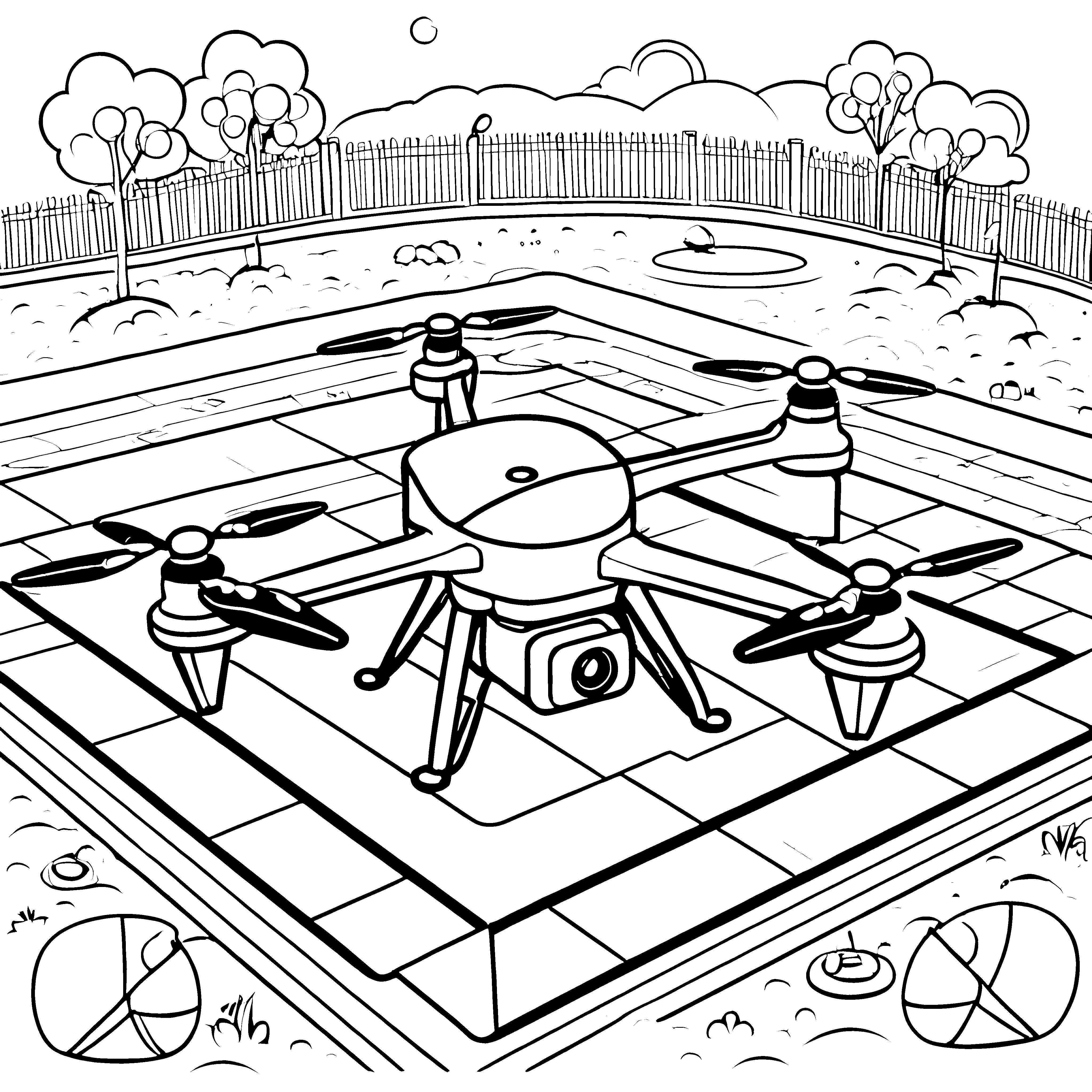 Malen wir mit der coolen Drohne im Quadrocopterstil
