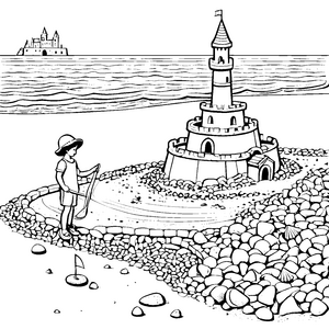 Malen wir die großen Sandburgen am Strand