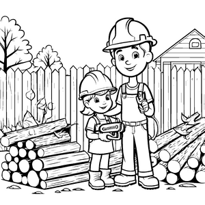 Kettensägen-Abenteuer: Kinder im Wald bauen das Haus aus