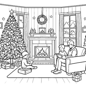 Weihnachtliche Erinnerungen mit Oma und Opa ausmalen