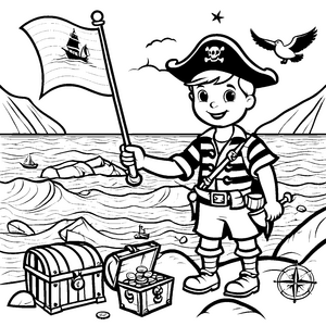 Der kleine Pirat findet die großen Schätze am Meer
