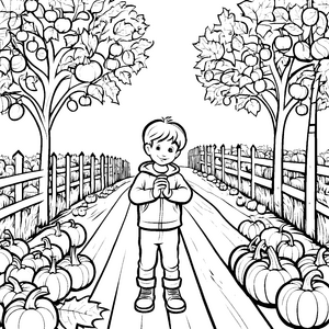 Der Kürbisweg: Ein Ausmalspaß mit Herbstzauber