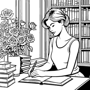 Die Frau mit Mittelscheitel: Malstunden zwischen Rosen und Bücherwissen