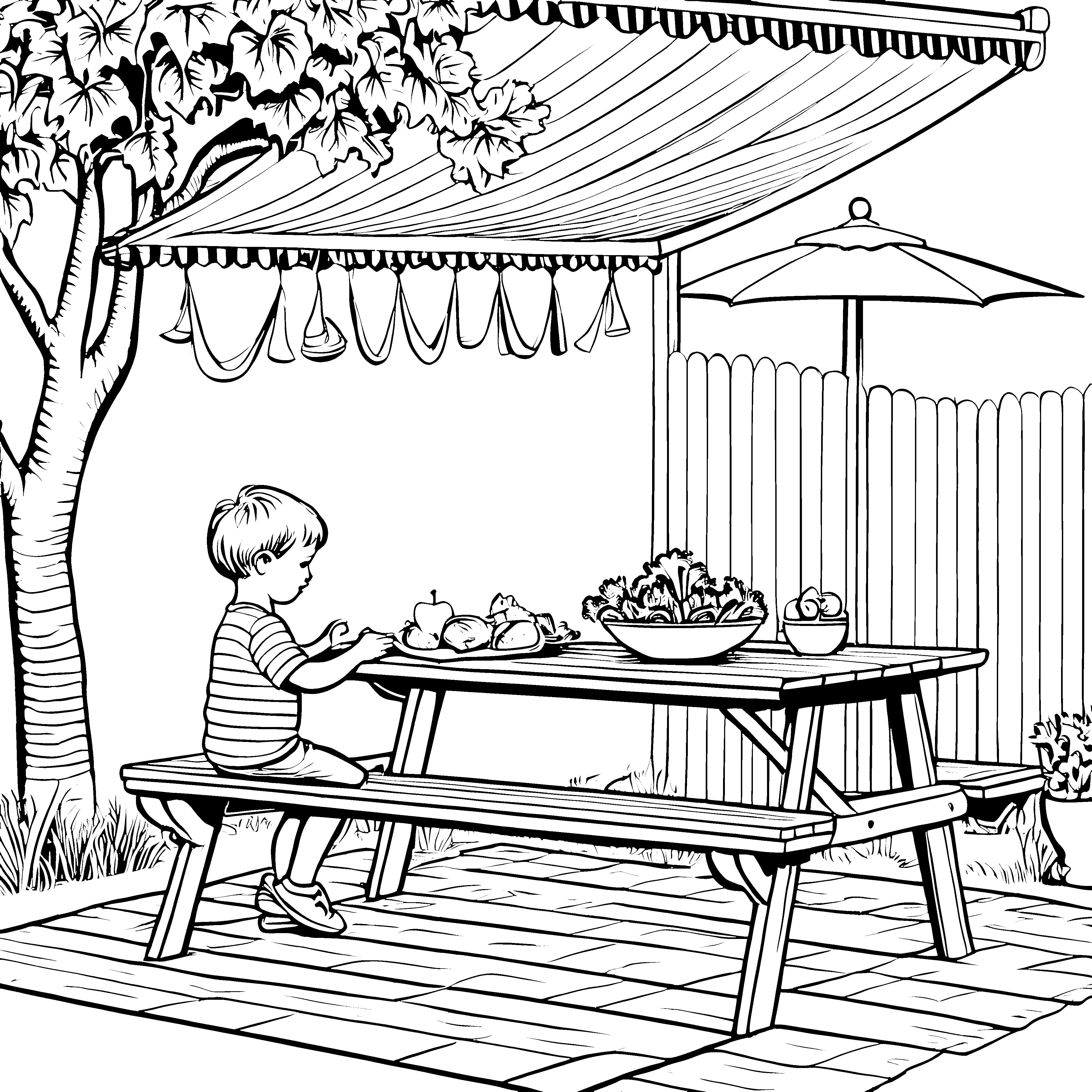 Romantisches Picknick: Ein Tag voller Liebe und Freude zum Ausmalen