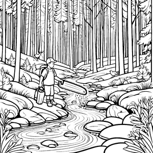 Kettensäge im Wald: Ein Abenteuer für kleine Entdecker