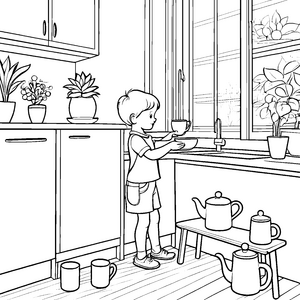 Malspaß in der Küche: Küchenschränke malen für Kinder