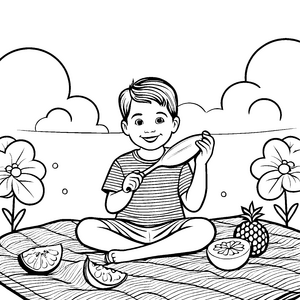 Malen mit der großen Maracuja für Kinder