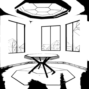 Die futuristischen Tische: Ein Ausmalspaß für kleine Architekten