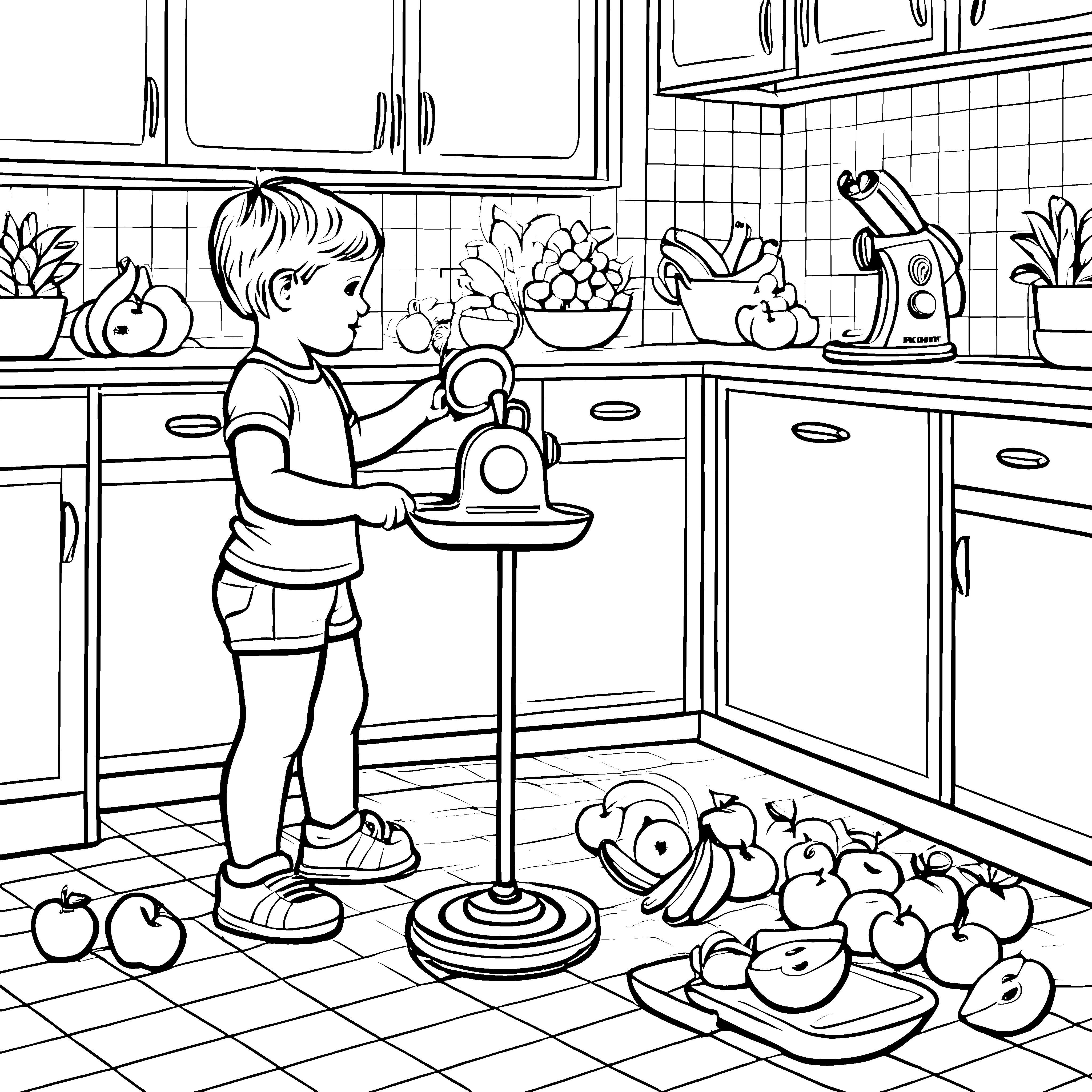 Mein Standmixer: Ein Küchenabenteuer für Kinder zum Ausmalen