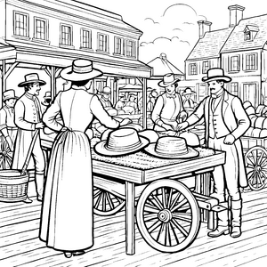Ein Ausmalabenteuer bei den historischen Hutmachern am Markt