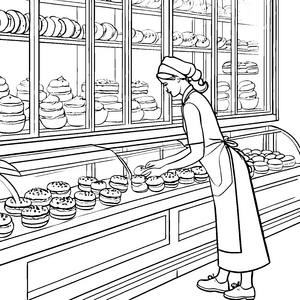 Malspaß in der Konditorei: Süße Kuchen und Gebäck zum Ausmalen