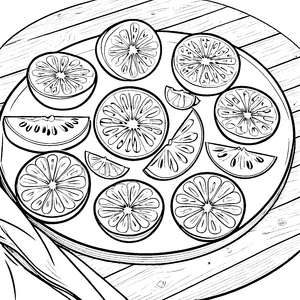 Malspaß mit leckeren Maracuja-Scheiben zum Ausmalen