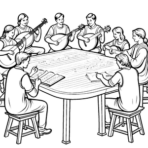 Die Barden singen: Ein musikalischer Treffpunkt zum Ausmalen