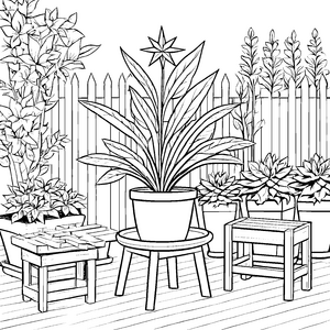 Prachtvoller Weihnachtsstern auf Terrasse Bastelmotiv für Gartenfreunde