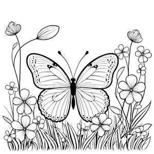 Prachtvoller Schmetterling auf Gänseblümchen Bastelmotiv für verträumte Blumenkinder