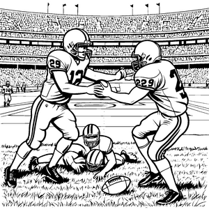 Dynamisches American-Football-Spiel-Bastelmotiv für neugierige Sportbegeisterte