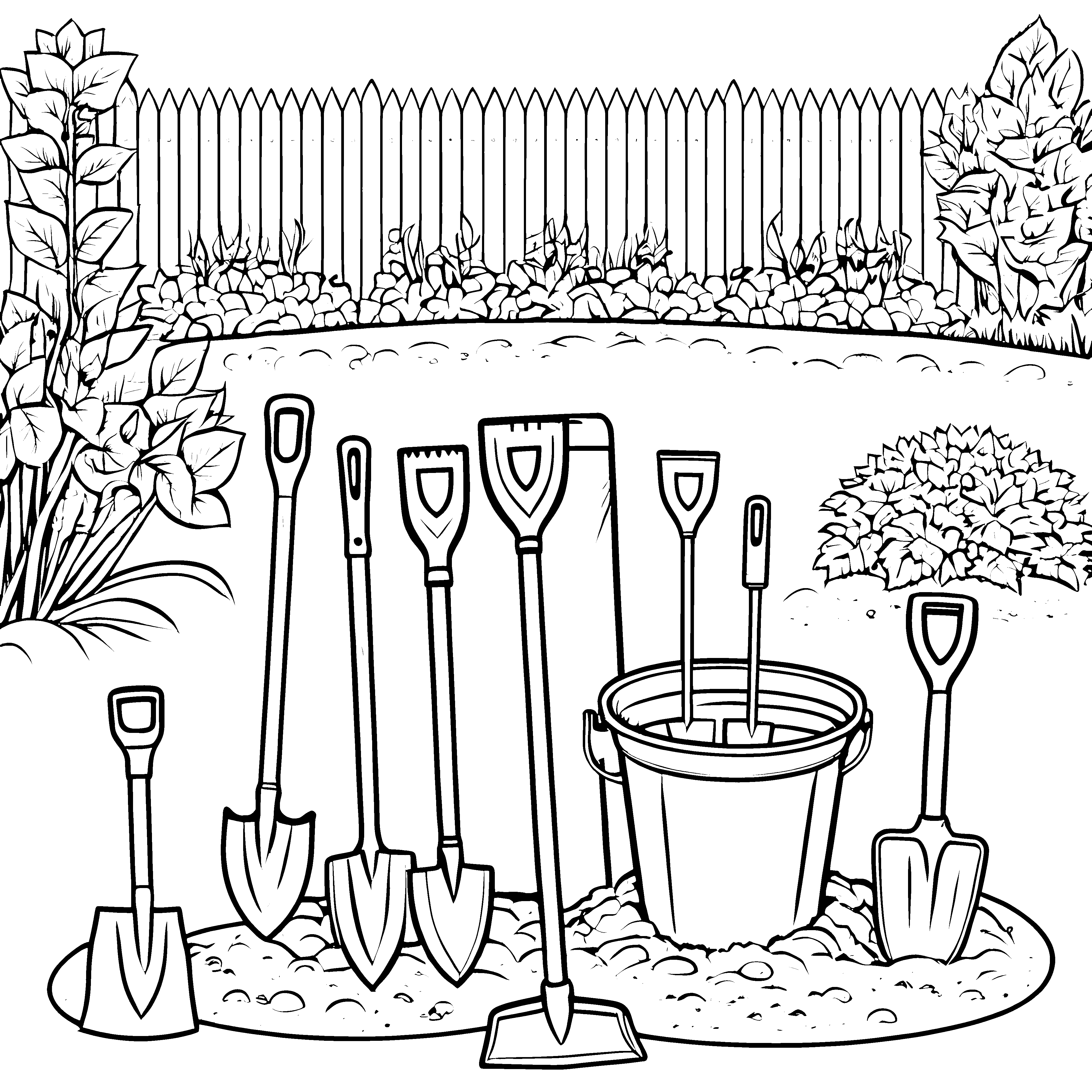 Abwechslungsreiche Schaufeln im Sand Bastelvorlage für neugierige Gartenfreunde