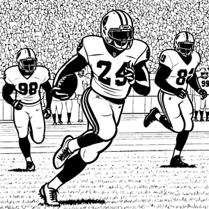 Dynamische American-Football-Spieler-Bastelmotiv für kleine Sportbegeisterte