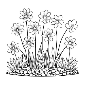 Frehe Gänseblümchen auf Steinen Bastelmotiv für mutige Gartenfreunde