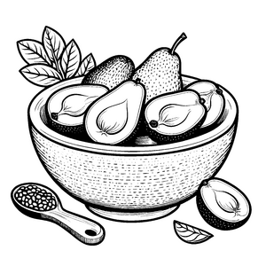Reife Avocados in Schale Malbild für neugierige Köche