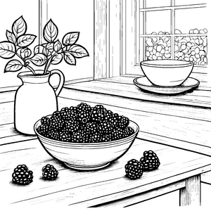 Frische Stachelbeeren in Schale Malbild für verträumte Obstliebhaber