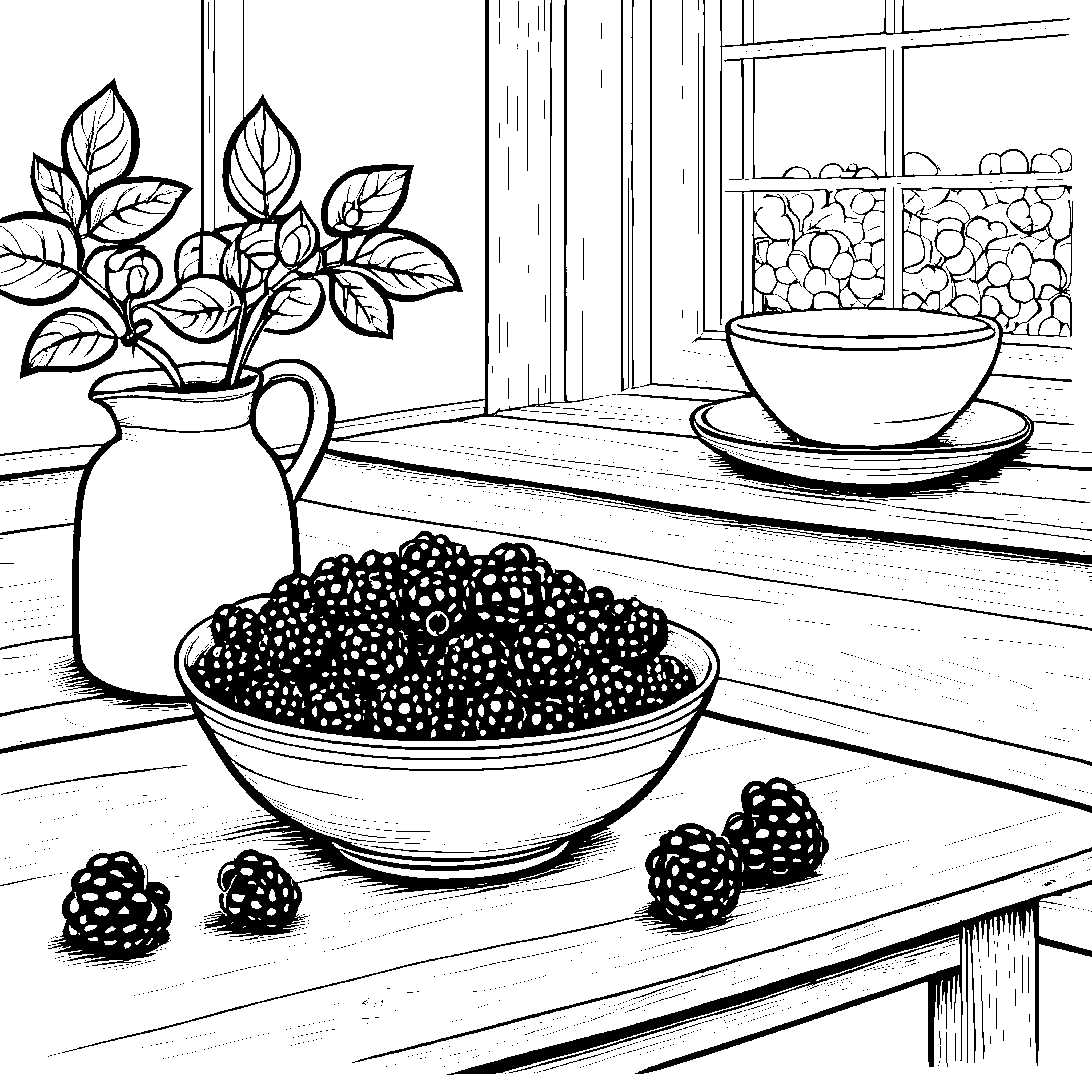 Frische Stachelbeeren in Schale Malbild für verträumte Obstliebhaber