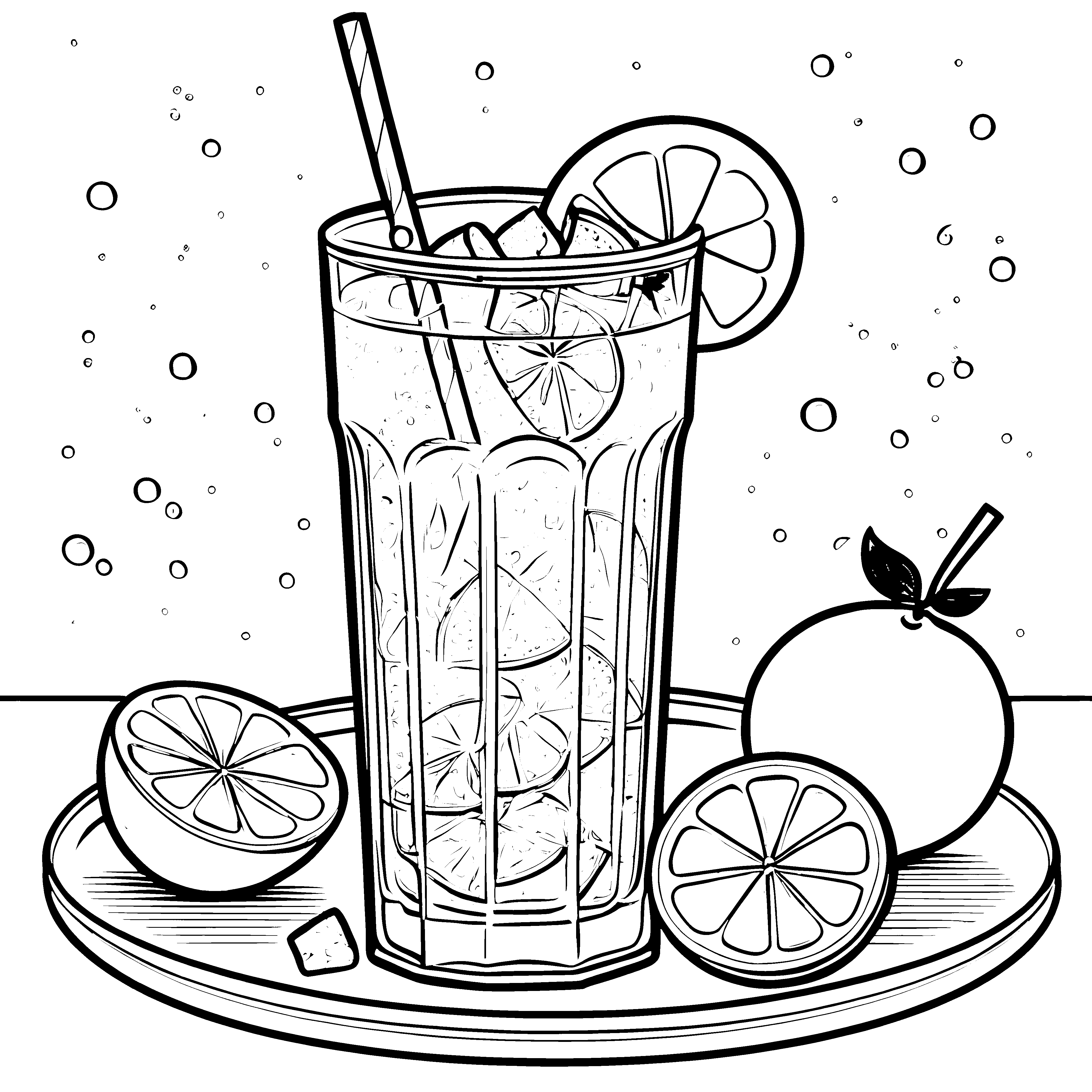 Kühles Glas mit Zitronen und Eiswürfeln Bastelmotiv für fröhliche Limonadenfreunde