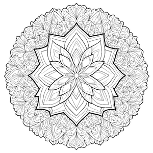Geometrisches Blüten-Mandala Bastelmotiv für fröhliche Blumenkinder