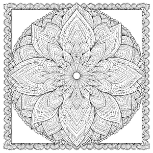 Verspieltes Blumen-Mandala Malvorlage für fröhliche Kunstschöpfer
