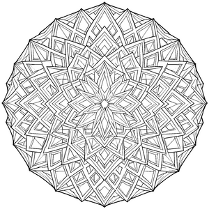 Beeindruckendes Rauten-Mandala-Bastelvorlage für fröhliche Formkünstler