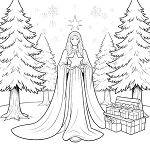 Heiliges Christkind mit Sternen Bastelvorlage für kreative Tannenwaldfreunde