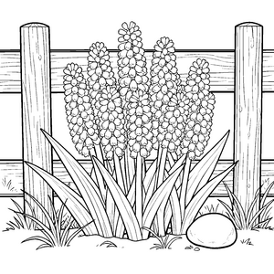 Prachtvolle Frühblüher am Holzzaun Bastelmotiv für verträumte Gartenfreunde