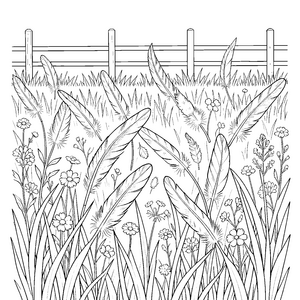 Sanfte Federn in der Blumenwiese Bastelmotiv für verträumte Blumenkinder