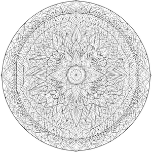Präzises Blumenmandala mit geometrischen Schichten Bastelmotiv für Formgenies