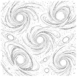 Funkelnde Spiralgalaxien mit Sternenpunkten Bastelmotiv für kreative Weltraumträumer