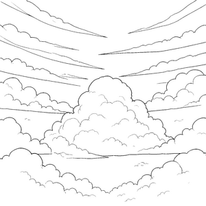 Weites Wolkenmeer Malbild für verträumte Weltenbummler