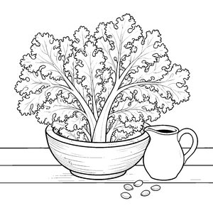 Frisches Frisée im Schälchen Malvorlage für mutige Abenteurer