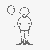 Miesepeter mit fröhlichem Ballon Ausmalbild für kreative Kinder