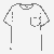 Weißes Herren T-Shirt mit praktischer Tasche Ausmalbild für stylebewusste Jungs