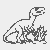 Spannender Velociraptor neben einer Pflanze Ausmalbild für kleine Dinosaurierfans