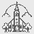 Einfaches Kirchen-Ausmalbild für Kinder