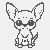 Kindgerechtes Chihuahuas-Ausmalbild für kreative Malstunden
