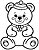 Teddy Weihnachten Ausmalbild