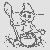 Der kleine Goblin am Zauberfass Ausmalbild fuer kleine Entdecker